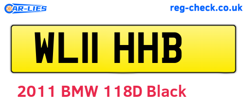 WL11HHB are the vehicle registration plates.