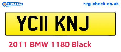 YC11KNJ are the vehicle registration plates.