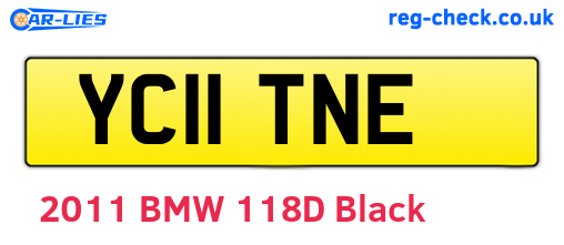 YC11TNE are the vehicle registration plates.