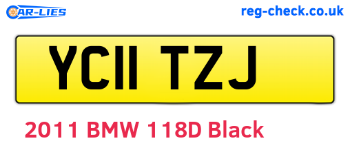 YC11TZJ are the vehicle registration plates.