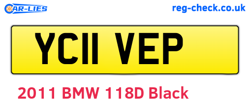 YC11VEP are the vehicle registration plates.