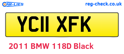 YC11XFK are the vehicle registration plates.