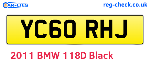 YC60RHJ are the vehicle registration plates.