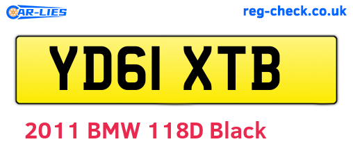YD61XTB are the vehicle registration plates.