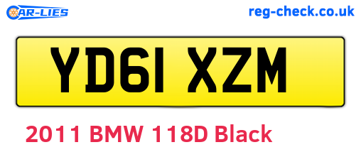 YD61XZM are the vehicle registration plates.