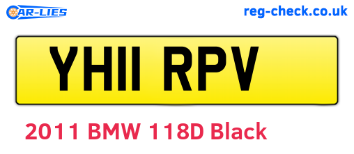 YH11RPV are the vehicle registration plates.