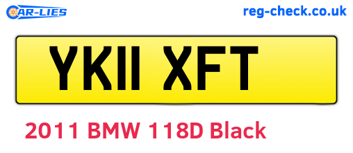 YK11XFT are the vehicle registration plates.