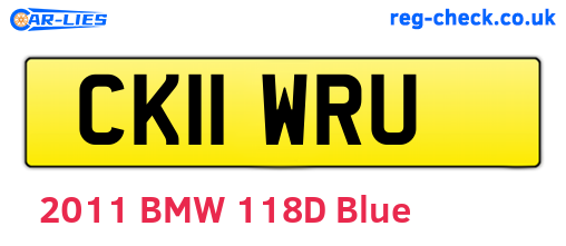 CK11WRU are the vehicle registration plates.