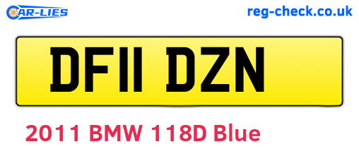 DF11DZN are the vehicle registration plates.