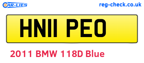 HN11PEO are the vehicle registration plates.