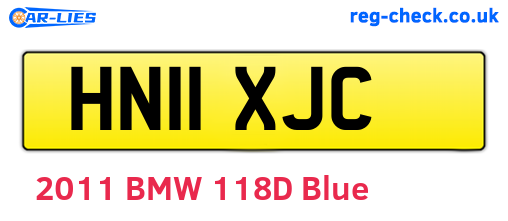 HN11XJC are the vehicle registration plates.