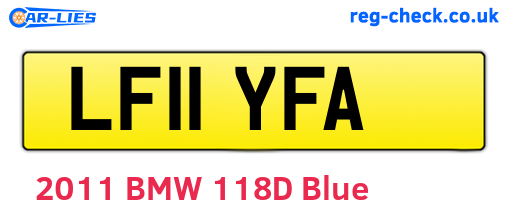 LF11YFA are the vehicle registration plates.