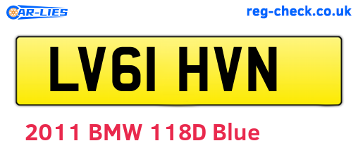 LV61HVN are the vehicle registration plates.