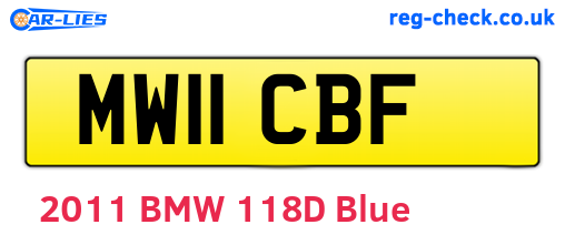 MW11CBF are the vehicle registration plates.