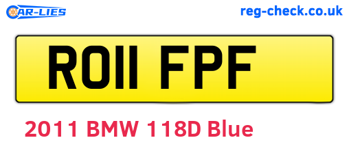 RO11FPF are the vehicle registration plates.