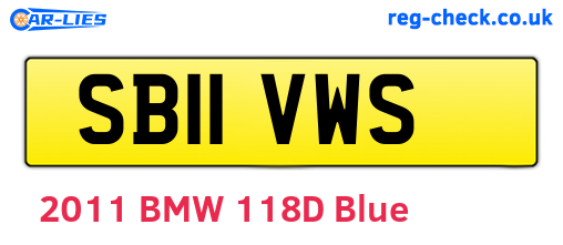 SB11VWS are the vehicle registration plates.