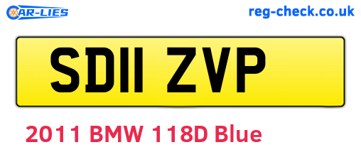 SD11ZVP are the vehicle registration plates.