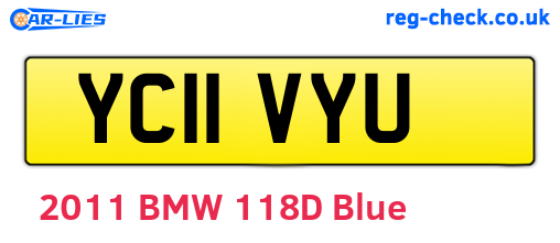 YC11VYU are the vehicle registration plates.