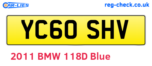 YC60SHV are the vehicle registration plates.