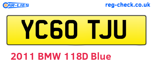 YC60TJU are the vehicle registration plates.
