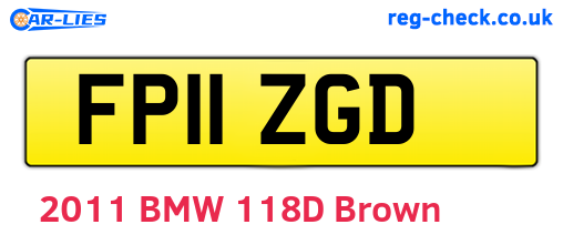 FP11ZGD are the vehicle registration plates.