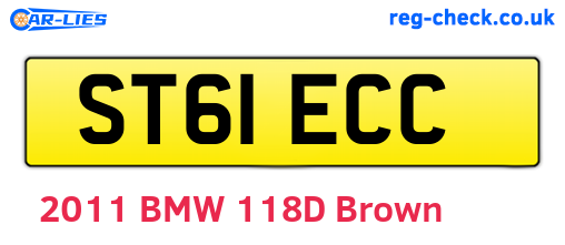 ST61ECC are the vehicle registration plates.