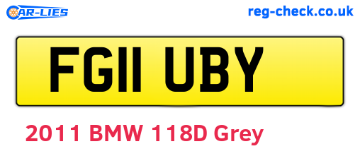 FG11UBY are the vehicle registration plates.