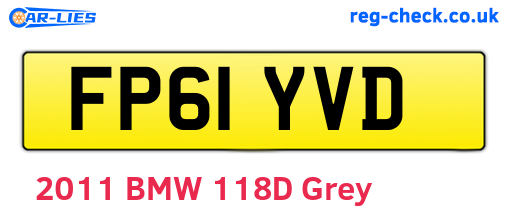FP61YVD are the vehicle registration plates.