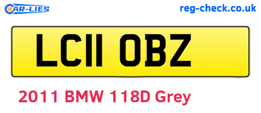 LC11OBZ are the vehicle registration plates.