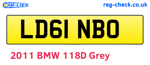 LD61NBO are the vehicle registration plates.