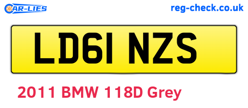 LD61NZS are the vehicle registration plates.
