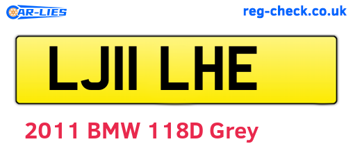 LJ11LHE are the vehicle registration plates.