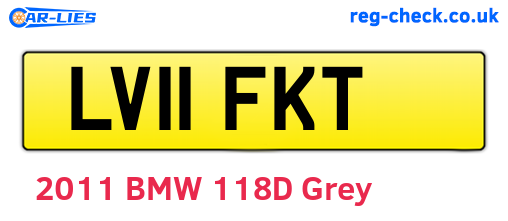 LV11FKT are the vehicle registration plates.
