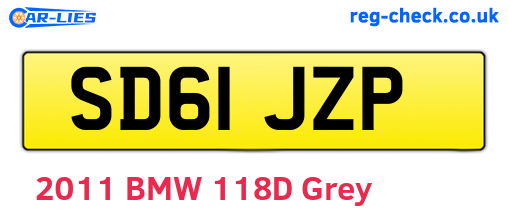 SD61JZP are the vehicle registration plates.