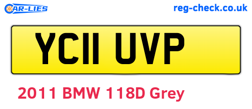 YC11UVP are the vehicle registration plates.