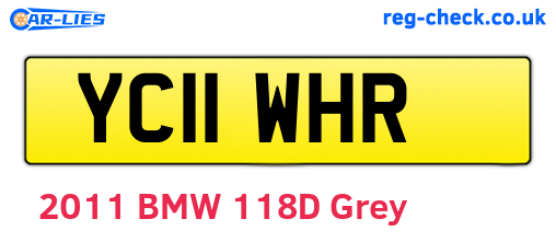 YC11WHR are the vehicle registration plates.