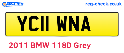 YC11WNA are the vehicle registration plates.