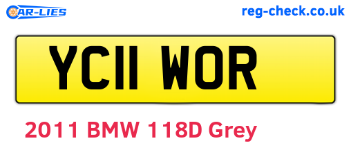YC11WOR are the vehicle registration plates.
