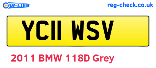 YC11WSV are the vehicle registration plates.