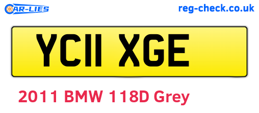 YC11XGE are the vehicle registration plates.