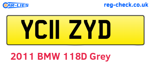 YC11ZYD are the vehicle registration plates.