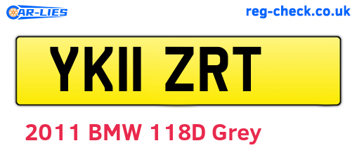 YK11ZRT are the vehicle registration plates.