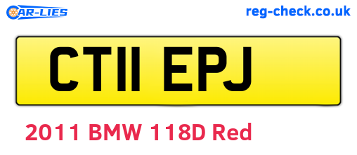 CT11EPJ are the vehicle registration plates.