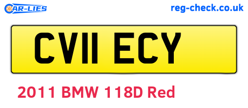 CV11ECY are the vehicle registration plates.