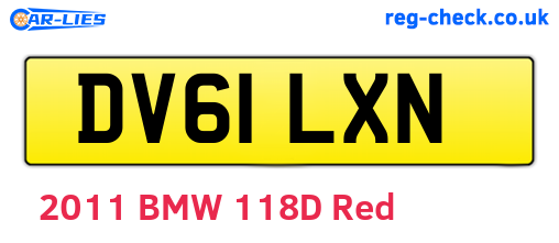 DV61LXN are the vehicle registration plates.