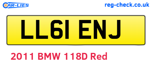 LL61ENJ are the vehicle registration plates.
