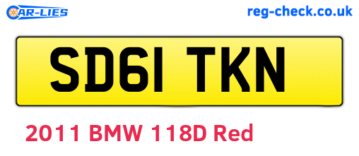 SD61TKN are the vehicle registration plates.