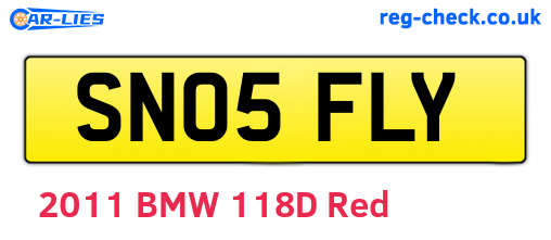 SN05FLY are the vehicle registration plates.