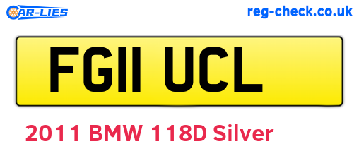 FG11UCL are the vehicle registration plates.