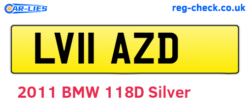 LV11AZD are the vehicle registration plates.